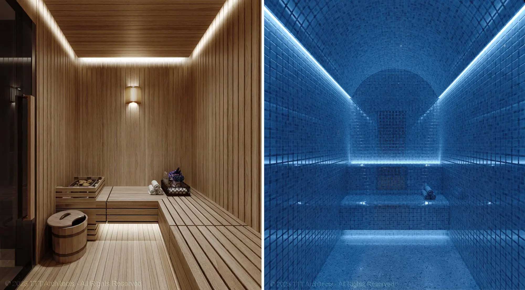 Chung cư Celestine Westlake | Tổng quan, thiết kế, mặt bằng 10 Phối cảnh phòng xông hơi sauna