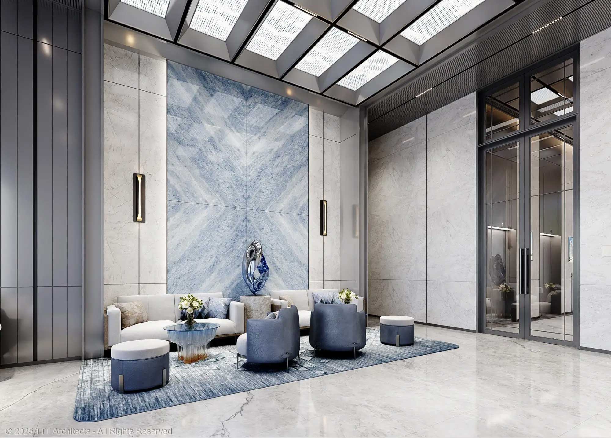 Chung cư Celestine Westlake | Tổng quan, thiết kế, mặt bằng 7 Phối cảnh sảnh lounge sang trọng