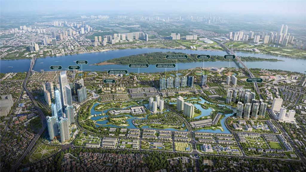 Noble Empire và thỏi nam châm định hình Trung tâm Tài chính - Thương mại mới của Thủ đô 1 Phối cảnh tổng thể khu đô thị Ciputra
