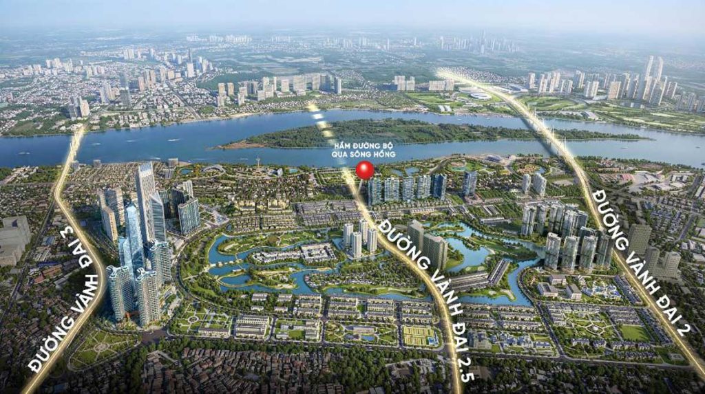 Noble Empire và thỏi nam châm định hình Trung tâm Tài chính - Thương mại mới của Thủ đô 4 Vị trí xây dựng hầm đường bộ vượt sông Hồng tại khu đô thị Coputra
